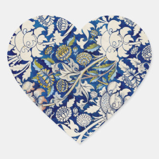 Adesivo Coração Wey, por William Morris Beauily Vintage Art