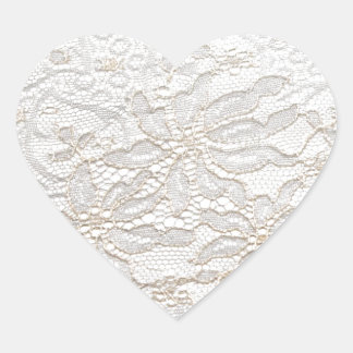 Adesivo Coração White Chantilly Lace