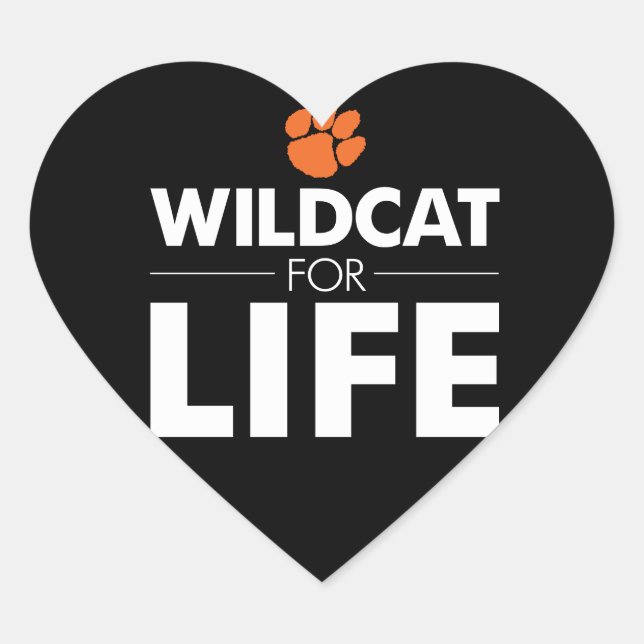 Adesivo Coração Wildcat para Life Heart Sticker (Frente)