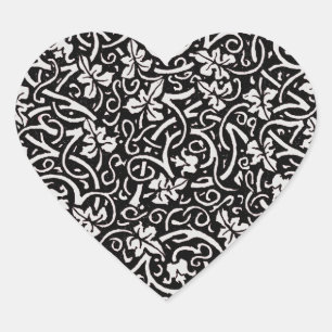 Adesivo Coração William Morris Grapevine Vine Leaf Patterno