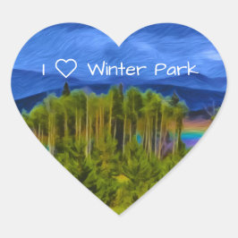 Adesivo Coração Winter Park Heart Sticker