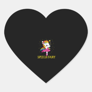 Adesivo Coração Womens Speech Fairy Funny Unicorn V-Neck T-Shirt