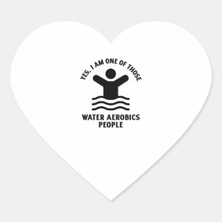 Adesivo Coração Yes I am one of those water aerobics swimming