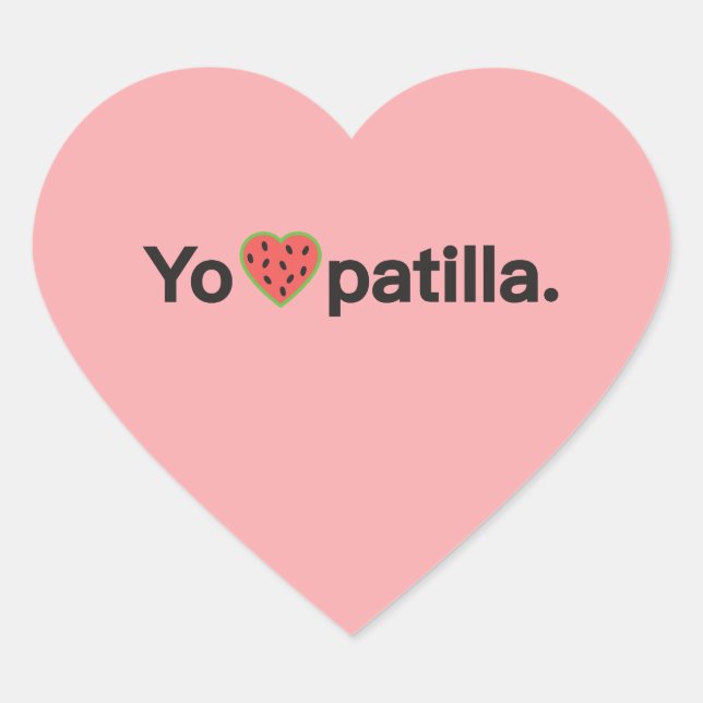 Adesivo Coração Yo amo Patilla Sticker (Frente)