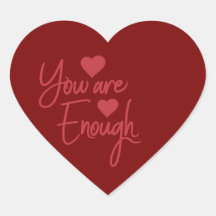 You Are Enough Self Love Motivational Quote Logo