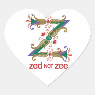 Adesivo Coração Z - zee do zed não