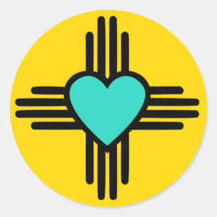 Adesivo Coração Zia Amarelo