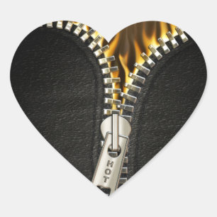 Adesivo Coração Zipper impetuoso