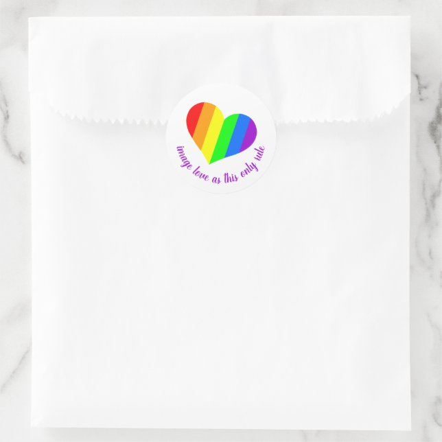 Adesivo Corações Amantes Arco-íris (Bolsa)