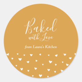 Adesivo Corações Amarelos Feitos com Embalagem de Amor