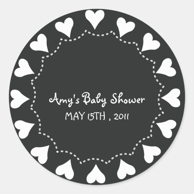 Adesivo Corações - BabYShower Stickers-5 (Frente)