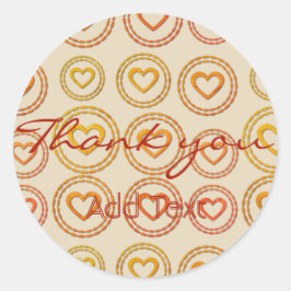 Adesivo Corações Bonitos Obrigado Vestido de Ação de Graça