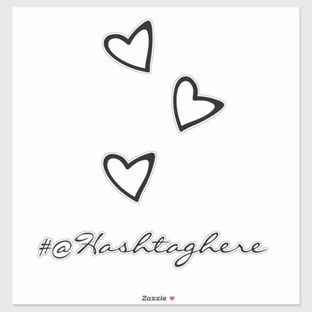 Adesivo Corações Brancos Nome Flutuante Script Car Decal (Folha)