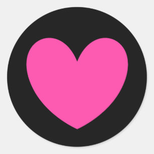 Adesivo Corações cor-de-polca cor-de-rosa em preto