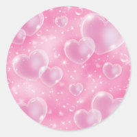 Corações Cor-de-Rosa em Forma de Bolha Fofos Estil