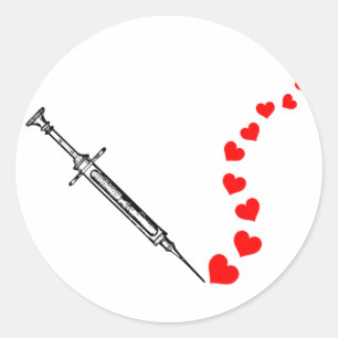 Adesivo Corações da agulha (preto)