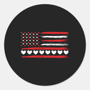 Adesivo Corações da Bandeira Americana Amor Patriótico Fel