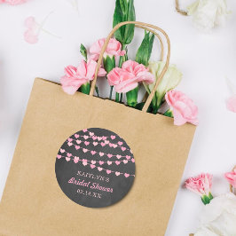 Adesivo Corações de Amor em Corda para Chá de Noiva