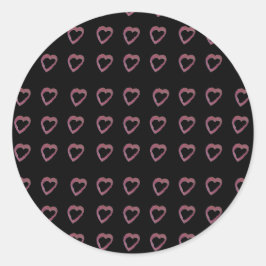 Adesivo Corações de Batom Rosa Quente