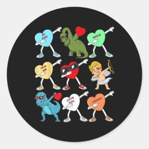 Adesivo Corações de Dabbing de dia de os namorados Cupid T