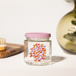 Adesivo Corações de fusão de aquarelas - paleta retrô