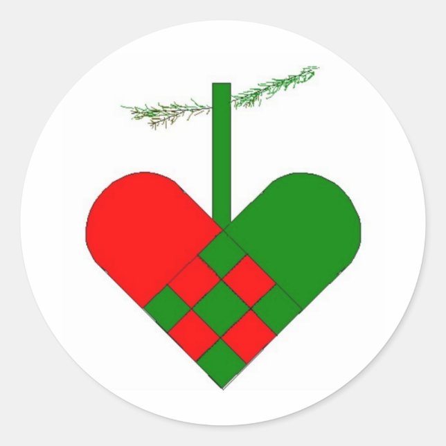 Adesivo Corações de Natal escandinavos (Frente)