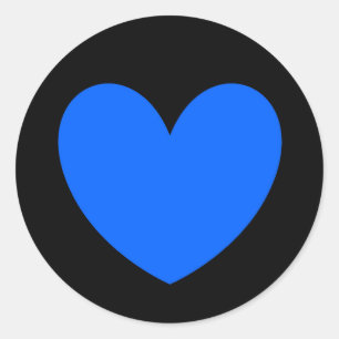 Adesivo Corações de polca azul em preto