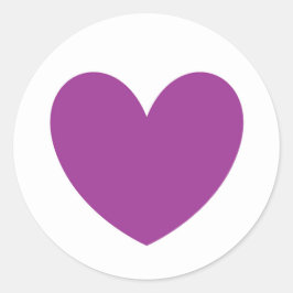 Adesivo Corações de polca roxa em branco