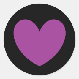 Adesivo Corações de polca roxa em preto