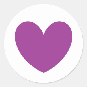 Adesivo Corações de polca roxo em branco