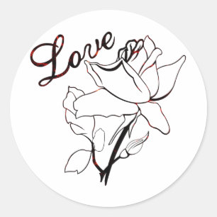 Adesivo Corações de Rosas de Amor Verdadeiro Dia dos Namor