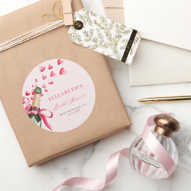 Adesivo Corações de São Valentão Borrbulhante Chá de Noiva (Presentear)