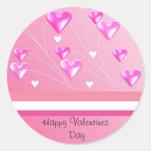 Adesivo Corações de São Valentim Cor-de-Rosa Flutuantes