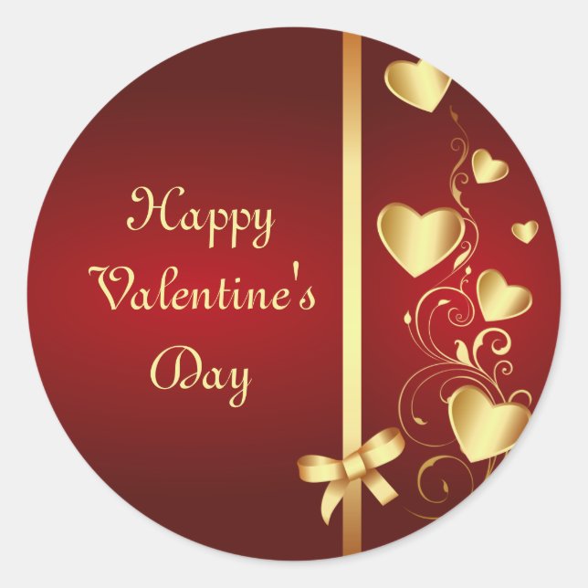 Adesivo Corações e Farinhas de Amor Dourado (Frente)