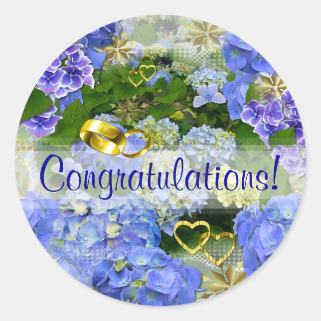 Adesivo CORAÇÕES E HIDRANGAS ~ Envelope Vedantes/adesivos (Frente)