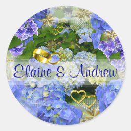 Adesivo CORAÇÕES E HIDRANGÉS ~ Envelope Vedantes/adesivos