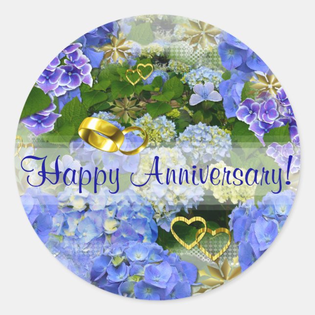 Adesivo CORAÇÕES E HIDRANGÉS ~ Envelope Vedantes/adesivos (Frente)