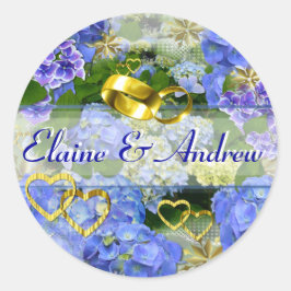 Adesivo CORAÇÕES E HIDRANGÉS ~ Envelopes Seladores # 3