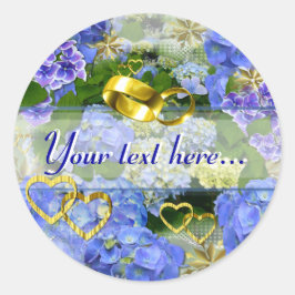 Adesivo CORAÇÕES E HIDRANGÉS ~ Envelopes Seladores # 3