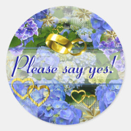 Adesivo CORAÇÕES E HIDRANGÉS ~ Envelopes Seladores # 3