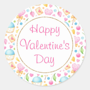 Adesivo Corações e Muffins Deliciosos Padrões de Namora