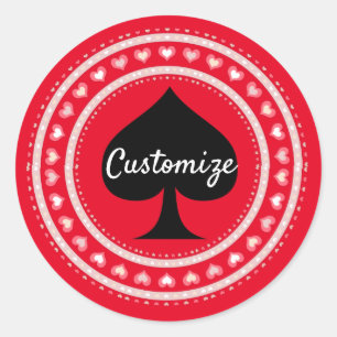 Adesivo Corações em Círculo Espadas Pretas Espadas Trov