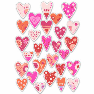 Adesivo Corações escandinavos