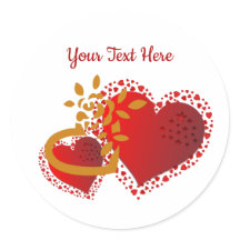 Corações Felizes de Texto Personalizado do dia de