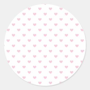 Adesivo Corações Mini Luz Rosa - Branco
