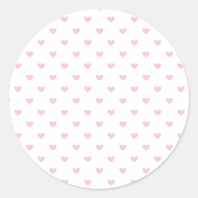 Adesivo Corações Mini Luz Rosa - Branco (Frente)
