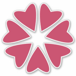 Adesivo Corações Nucleares - vermelho magenta - imagens re