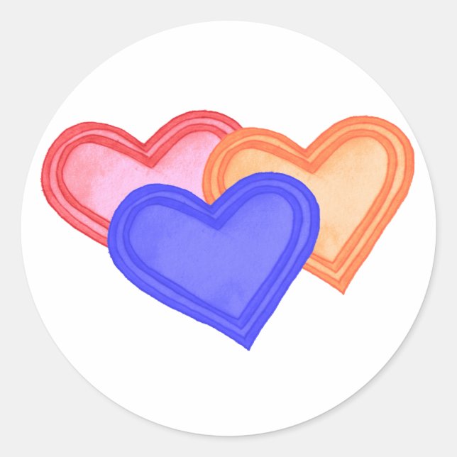 Adesivo Corações - Palitos (Frente)