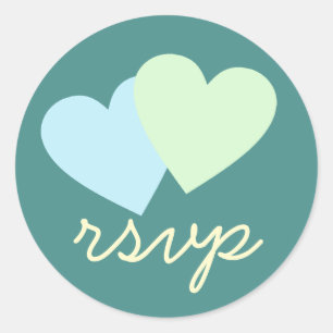 Adesivo corações românticos rsvp (Répondez S'il Vous P