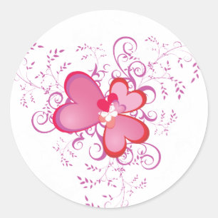 Adesivo Corações Rosa